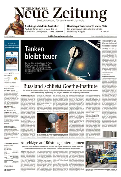 Gelnhäuser Neue Zeitung 2026-09-04